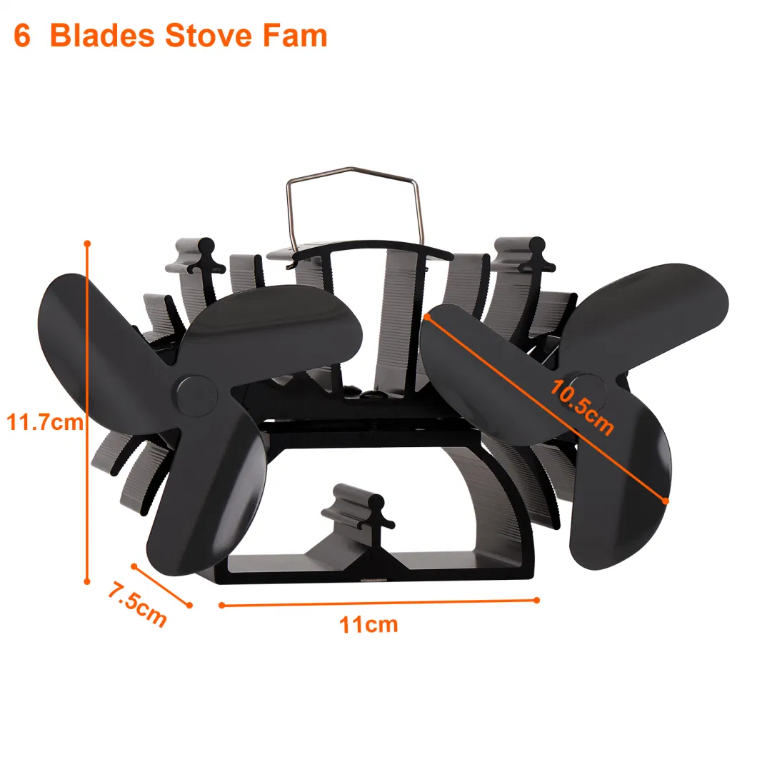 Double Bladed Twin Motor Stove Top Fan Fireplace Wood Burning Stove Fan