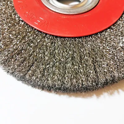 Cepillo de rueda de alambre de acero inoxidable de 0,3 mm para amoladora